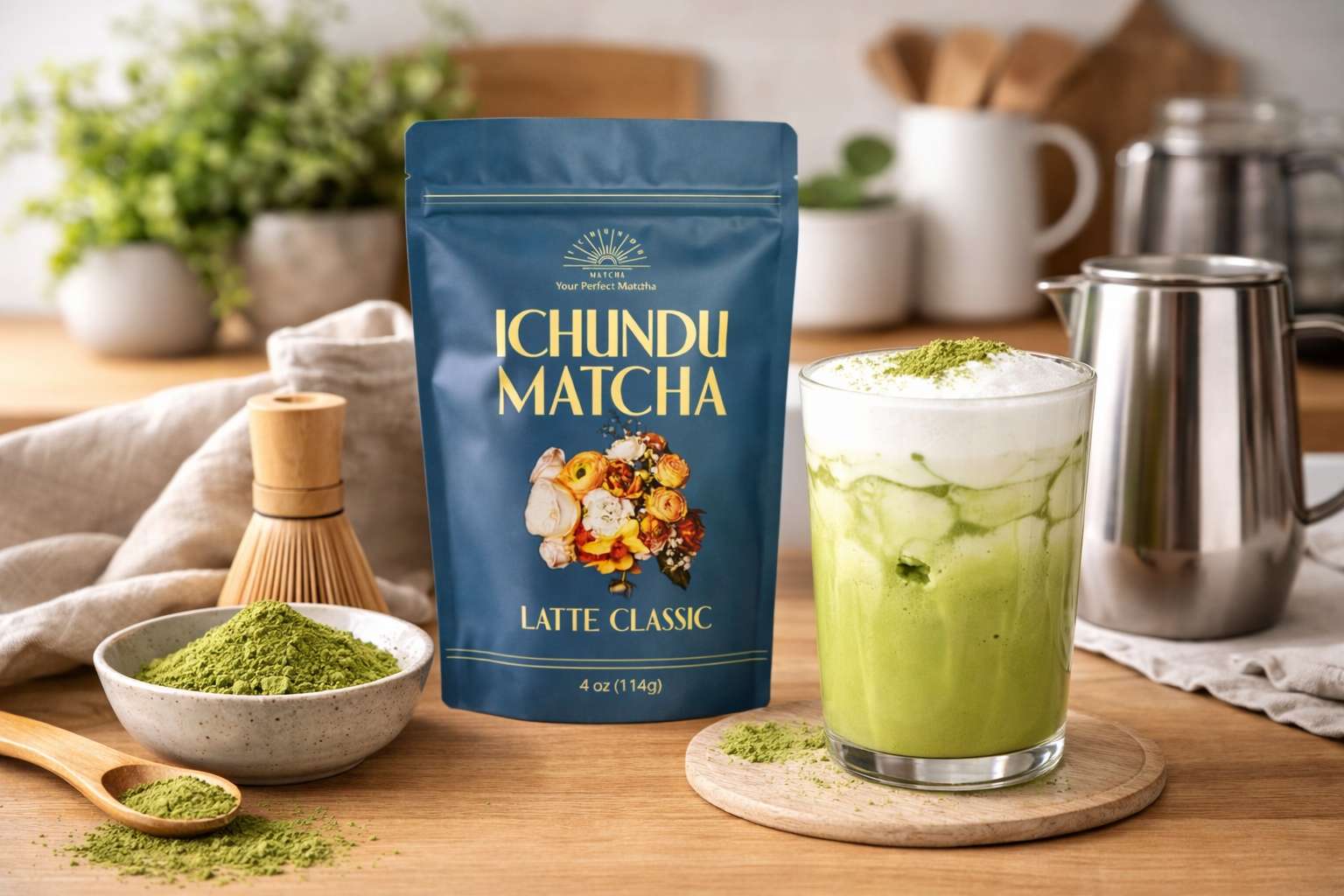 Best matcha for lattes at home: learn what to look for, which grade works best with milk, and which premium Japanese Ichundu matcha is best for homemade matcha lattes.