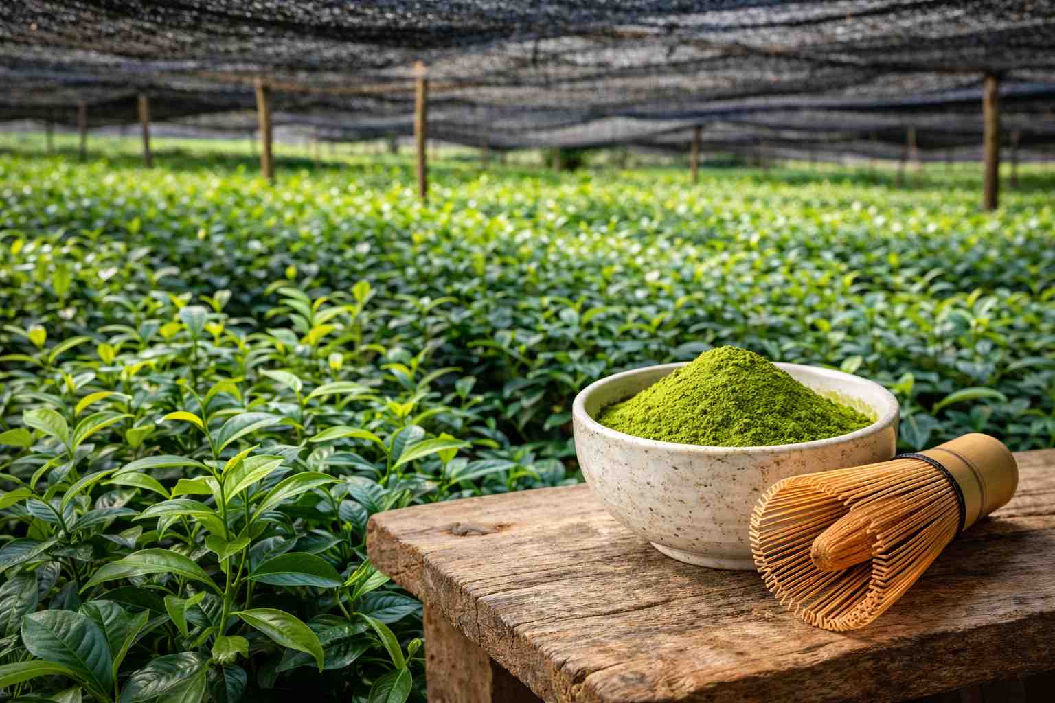 How matcha is made: learn how matcha goes from leaf to fine powder, why shade-growing matters, and what makes premium Japanese matcha different.